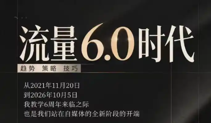 流量6.0时代直播课2026年10月，流量6.0时代的趋势、策略、技巧，2027年前，你的IP能否做起来，本场直播就是你的转折点-51云资源