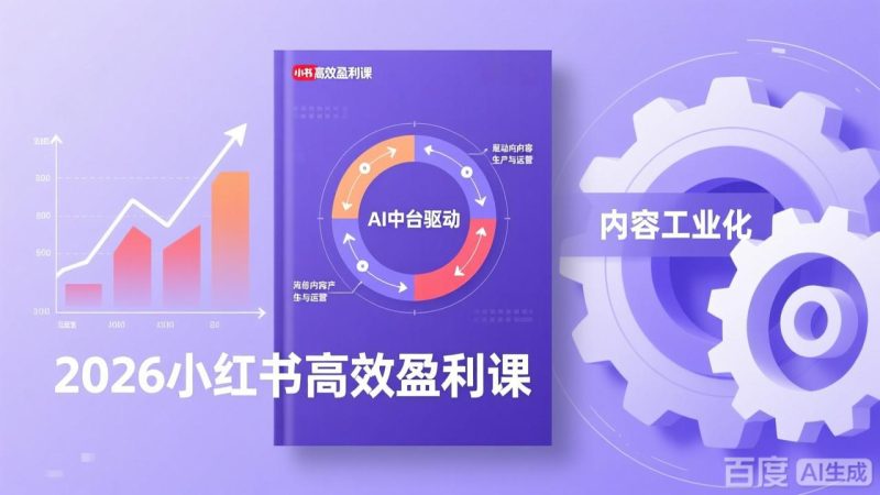 2026小红书高效盈利课,流量双引擎 内容工业化 AI中台驱动,构建可复制的千万级营收模型-51云资源
