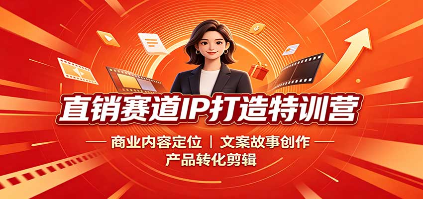 直销赛道IP打造特训营：商业内容定位，文案故事创作，产品转化剪辑-51云资源