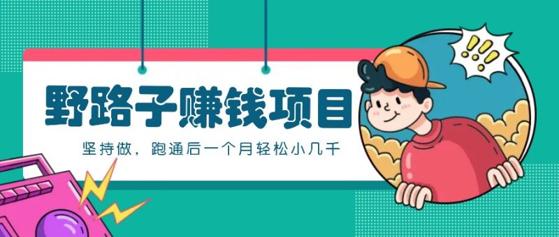 一个人就能操作的野路子赚钱项目，零成本零门槛坚持做，跑通后一个月小几千！-51云资源