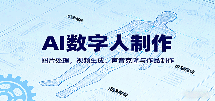 AI永生数字人制作教程:图片处理,视频生成、声音克隆与作品制作-51云资源