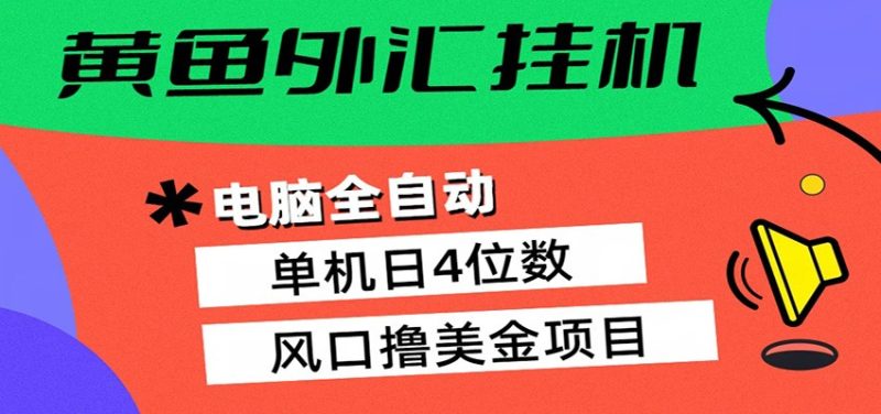 黄鱼外汇挂机：全自动赚美金、自动交易、风口项目-51云资源