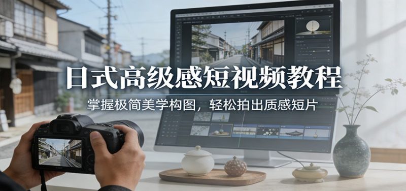 日式高级感短视频教程:掌握极简美学构图,轻松拍出质感短片-51云资源