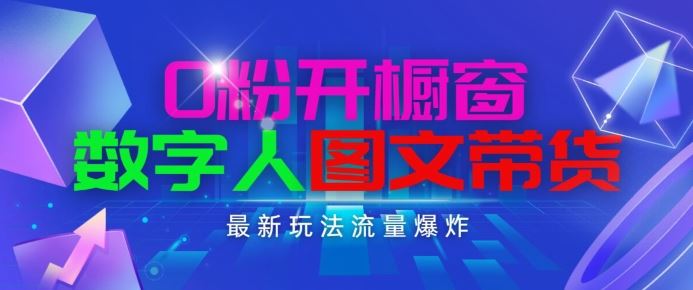 抖音最新项目,0粉开橱窗,数字人图文带货,流量爆炸,简单操作,日入1K 【揭秘】