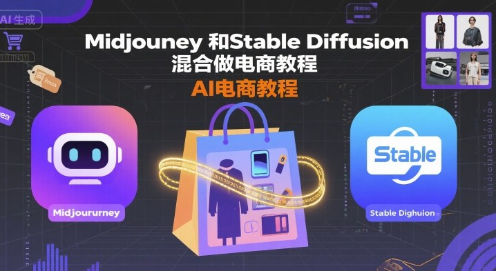 Midjourney和Stable Diffusion混合做电商教程-ai电商教程-51云资源