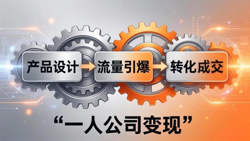 一人公司变现全攻略：产品设计 流量引爆 转化成交，打造不受年龄限制的长期事业-51云资源
