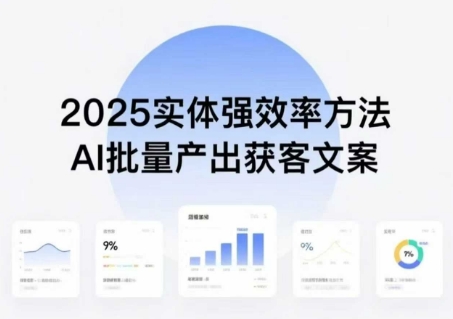 实体强效率方法:AI批量产出获客文案,2025年普通人拥抱AI,实现实体创收-51云资源