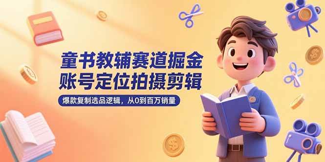 （15326期）童书教辅赛道掘金，账号定位拍摄剪辑，爆款复制选品逻辑，从0到百万销量-51云资源