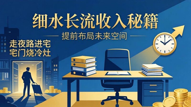 (17836期)某付费文章:细水长流收入秘籍:走夜路进宅门烧冷灶,提前布局未来空间-51云资源