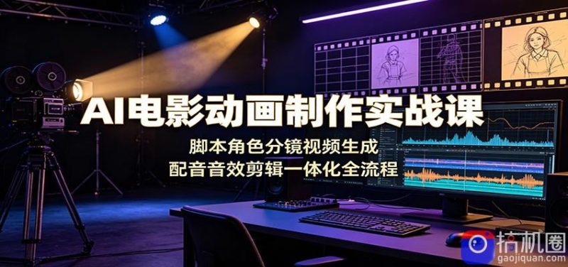 AI电影动画制作实战课:脚本角色分镜视频生成,配音音效剪辑一体化全流程-51云资源