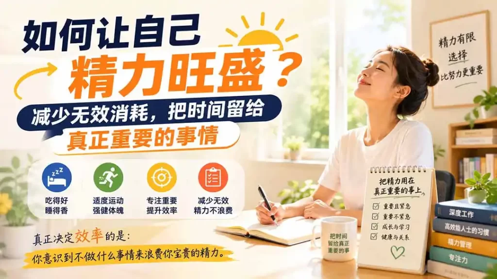 付费文章:如何让自己精力旺盛?减少无效消耗,把时间留给真正重要的事情-51云资源