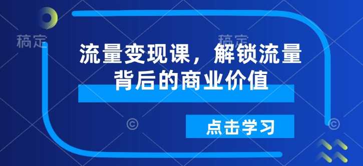 流量变现课，解锁流量背后的商业价值-51云资源