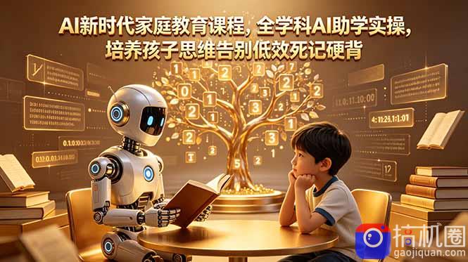 AI新时代家庭教育课程，全学科AI助学实操，培养孩子思维告别低效死记硬背-51云资源
