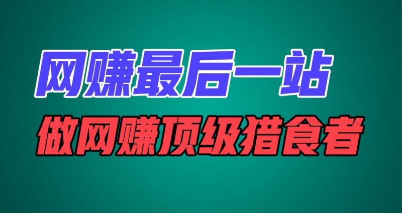 网创最后一站,卖项目,做网创顶级猎食者-51云资源