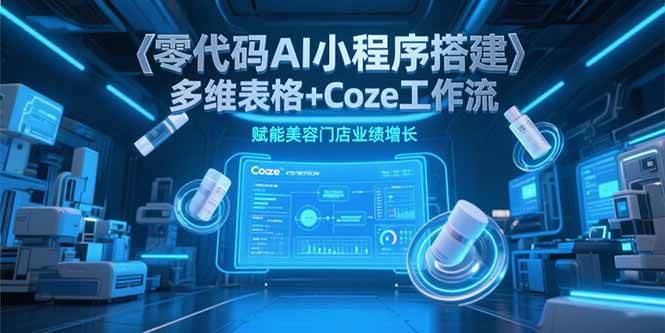 （15239期）零代码AI小程序搭建，多维表格 Coze工作流，赋能美容门店业绩增长-51云资源