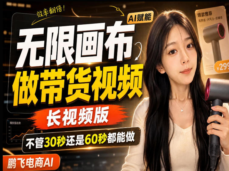 【保姆级教程】无限画布搭建长带货视频，拼接不翻车全程一致，小白跟着步骤也能上手-51云资源