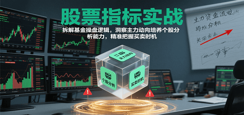 股票指标实战,拆解基金操盘逻辑,洞察主力动向培养个股分析能力,精准把握买卖时机-51云资源