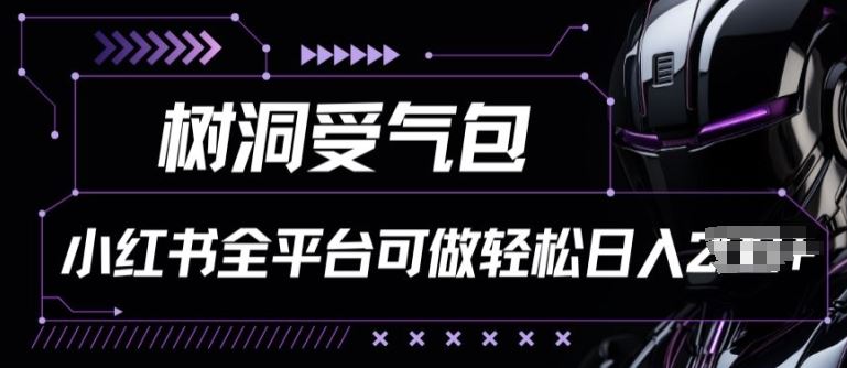 小红书等全平台树洞受气包项目,轻松日入一两张【揭秘】
