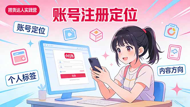 小红书带货达人实战营:账号注册定位、内容创作、选品策略、带货技巧、流量运营等