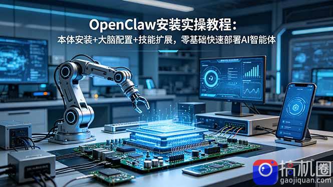 OpenClaw安装实操教程：本体安装 大脑配置 技能扩展，零基础快速部署AI智能体-51云资源