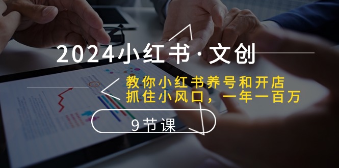 （10440期）2024小红书·文创：教你小红书养号和开店、抓住小风口 一年一百万 (9节课)-51云资源
