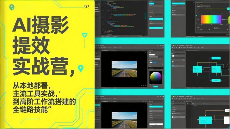 AI 摄影提效实战营,从本地部署,主流工具实战,到高阶工作流搭建的全链路技能-51云资源