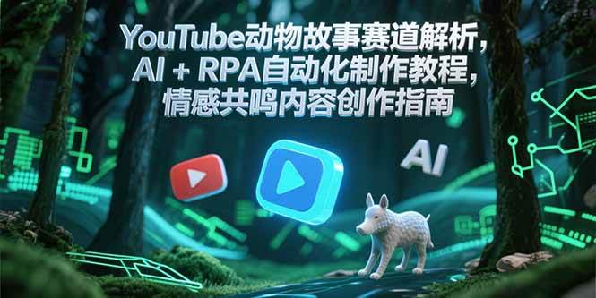 (15174期)YouTube动物故事赛道解析,AI RPA自动化制作教程,情感共鸣内容创作指南-51云资源