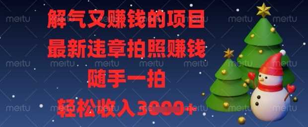 解气又挣钱的项目，最新违章拍照挣钱，随手一拍，轻松收入数张【揭秘】-51云资源