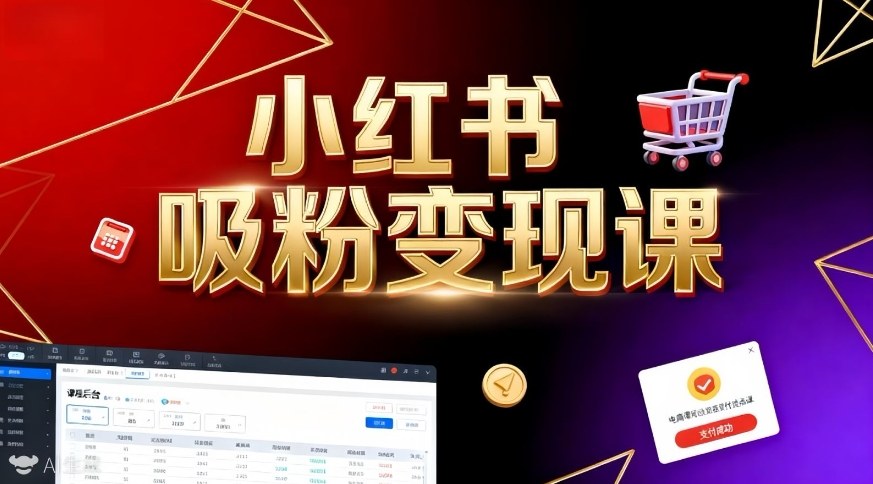 《小红书吸粉变现》当天变现不是梦!揭秘小红书吸粉变现的财富密码-51云资源