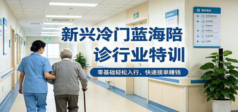 新兴冷门蓝海陪诊行业特训,零基础轻松入行,快速接单赚钱-51云资源