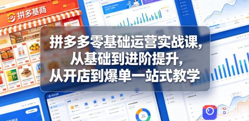 拼多多零基础运营实战课，从基础到进阶提升，从开店到爆单一站式教学-51云资源