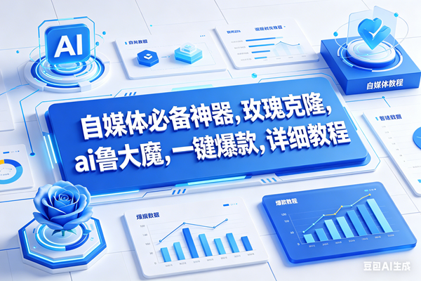 (17964期)玫瑰克隆工具,鲁大魔ai软件,自媒体的神器,一键爆款,50多个功能的详细教程。-51云资源
