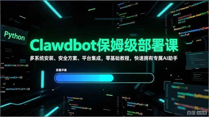 （17343期）Clawdbot保姆级部署课，多系统安装、安全方案、平台集成，零基础教程，快速拥有专属AI助手-51云资源