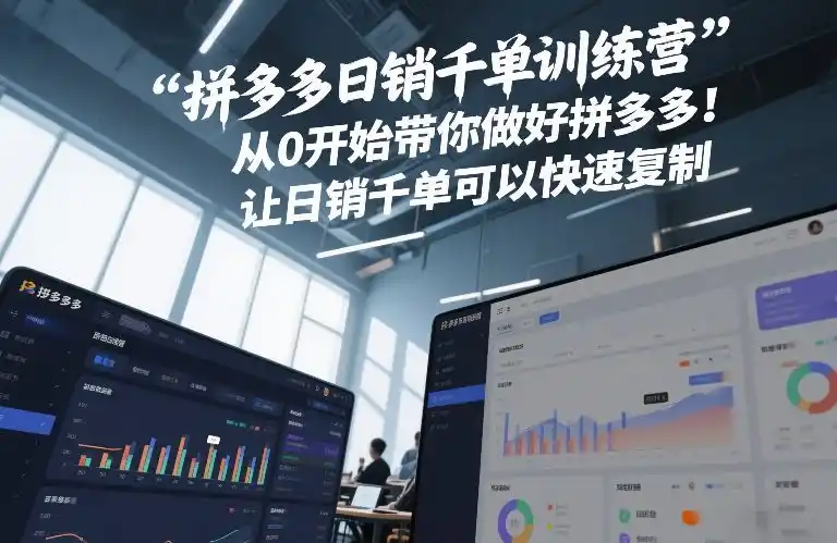 拼多多日销千单训练营,从0开始带你做好拼多多,让日销千单可以快速复制(更新26年8月)-51云资源