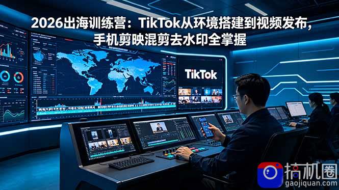 2026出海训练营:TikTok从环境搭建到视频发布,手机剪映混剪去水印全掌握-51云资源