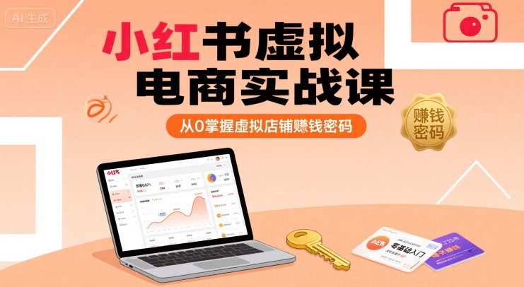小红书虚拟电商实战课,从0掌握虚拟店铺賺钱密码-51云资源