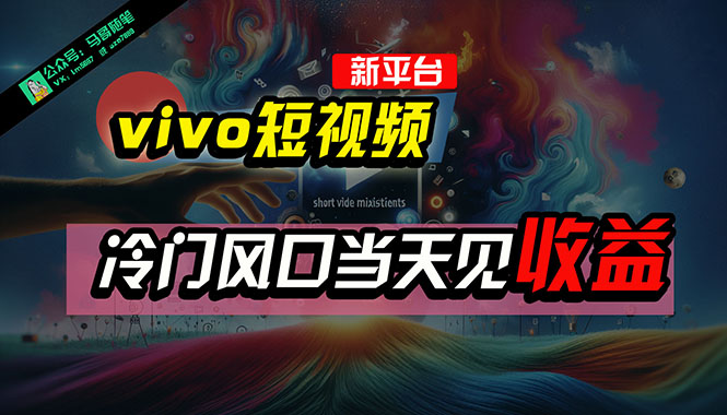 (10390期)全新平台vivo短视频,新风口AI混剪无脑搬运,冷门风口当天见收益,7天…-51云资源