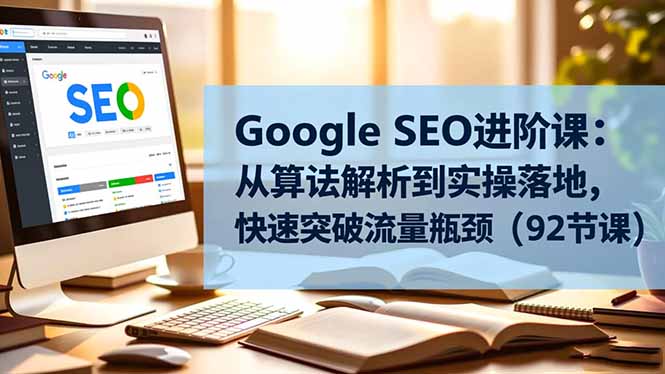 Google SEO进阶课：从算法解析到实操落地，快速突破流量瓶颈(92节课-51云资源
