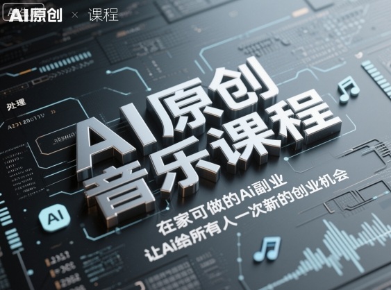 AI原创音乐课程，在家可做的Ai副业，让Ai给所有人一次新的创业机会-51云资源