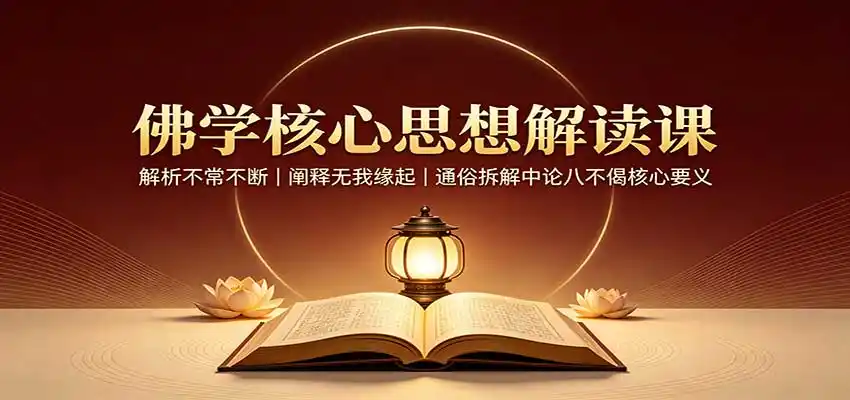 佛学核心思想解读课:解析不常不断,阐释无我缘起,通俗拆解中论八不偈核心要义-51云资源
