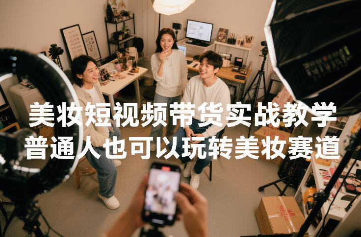 美妆短视频带货实战教学，普通人也可以玩转美妆赛道-51云资源