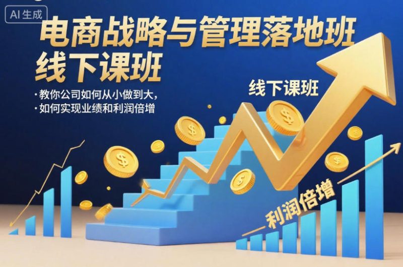 电商战略与管理落地班线下课,教你公司如何从小做到大,如何实现业绩和利润倍增【录音】-51云资源