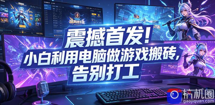 震撼首发！小白利用电脑做游戏搬砖，告别打工【揭秘】-51云资源