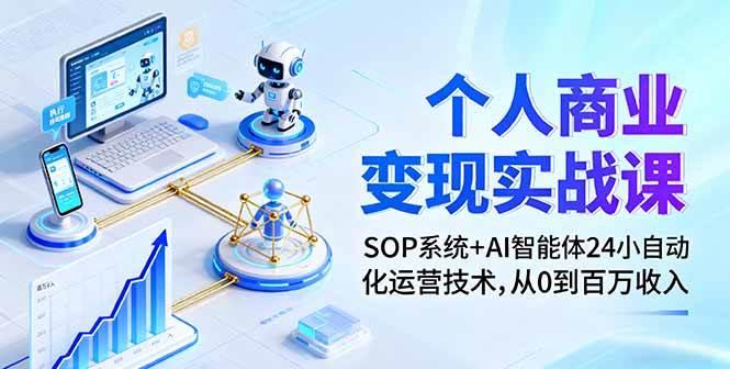 （16111期）个人商业变现实战课：SOP系统 AI智能体24小自动化运营技术，从0到百万收入-51云资源