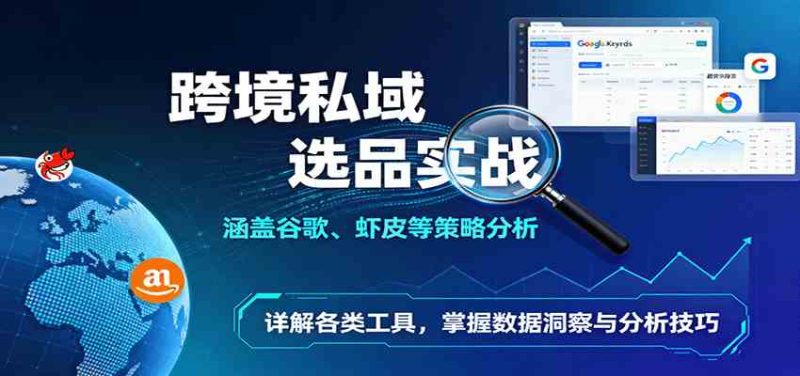 跨境私域选品实战：涵盖谷歌、虾皮等策略分析，详解各类工具，掌握数据洞察与分析技巧-51云资源
