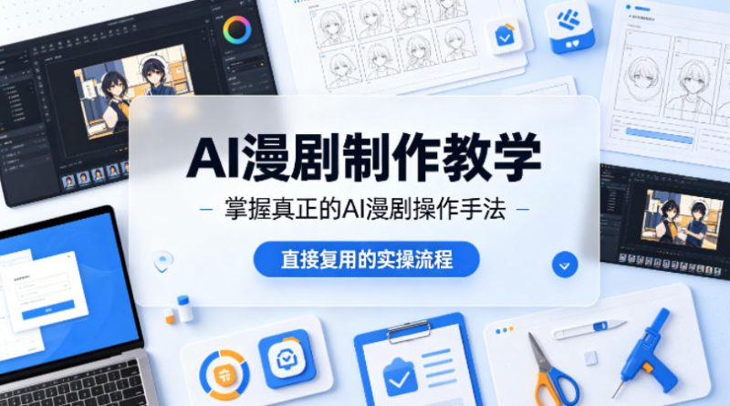 AI漫剧制作教学，带你掌握真正的AI漫剧操作手法，直接复用的实操流程-51云资源