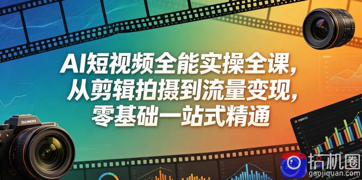 AI短视频全能实操全课，从剪辑拍摄到流量变现，零基础一站式精通-51云资源