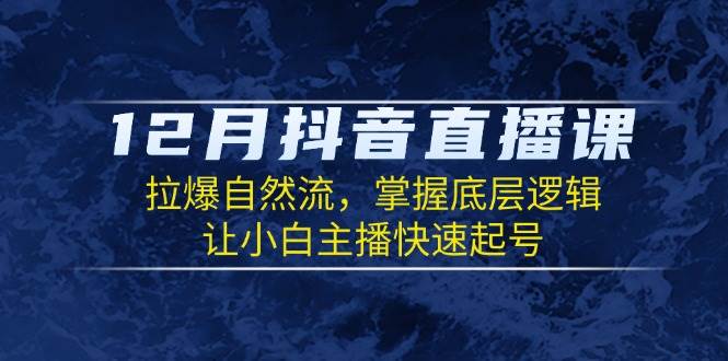 （13807期）12月抖音直播课：拉爆自然流，掌握底层逻辑，让小白主播快速起号-51云资源