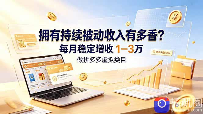 拥有持续被动收入有多香?做拼多多虚拟类目,每月稳定增收 1-3 万-51云资源