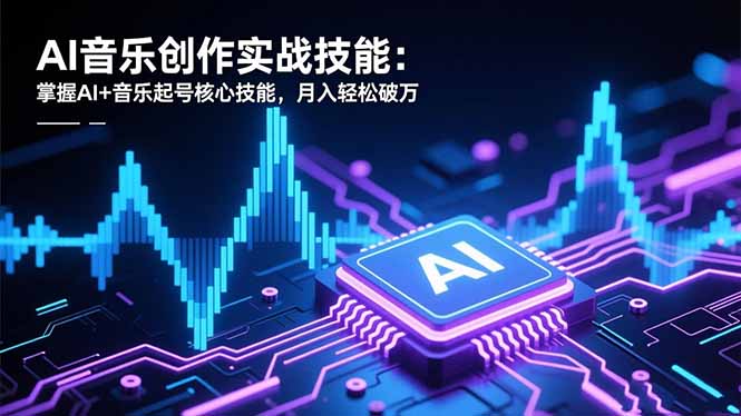 AI音乐创作实战技能：掌握AI 音乐起号核心技能，月入轻松破万-51云资源